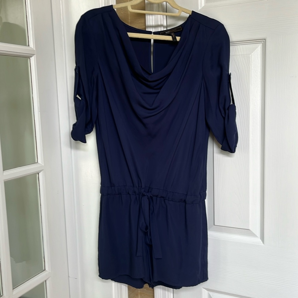 BCBGMAXAZRIA NAVY ROMPER